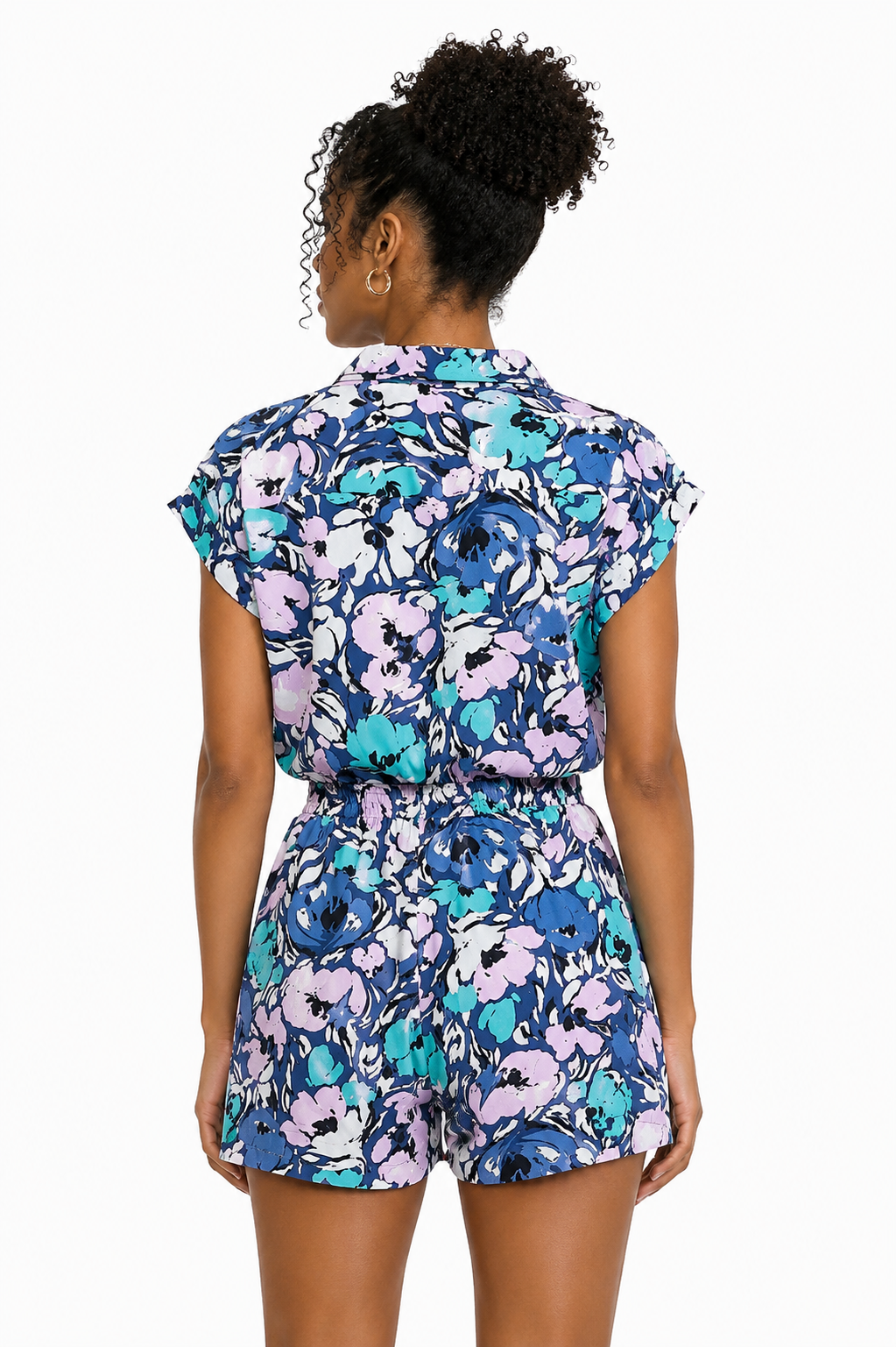 Combinaison short fleurie