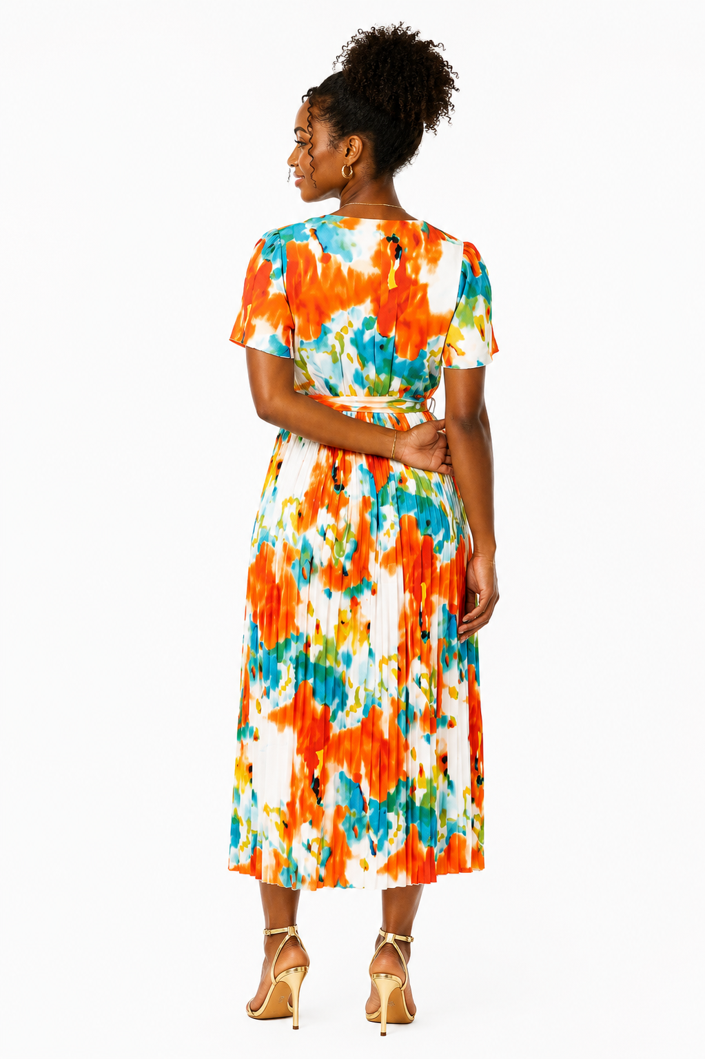Robe vitaminée à plis