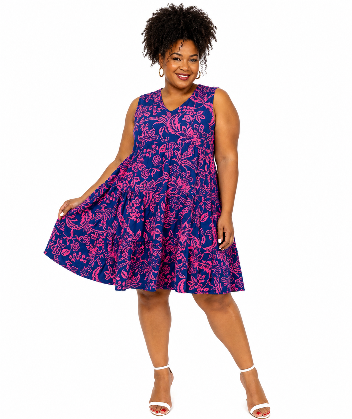 Robe Courte Fleurie  – Confort & Élégance