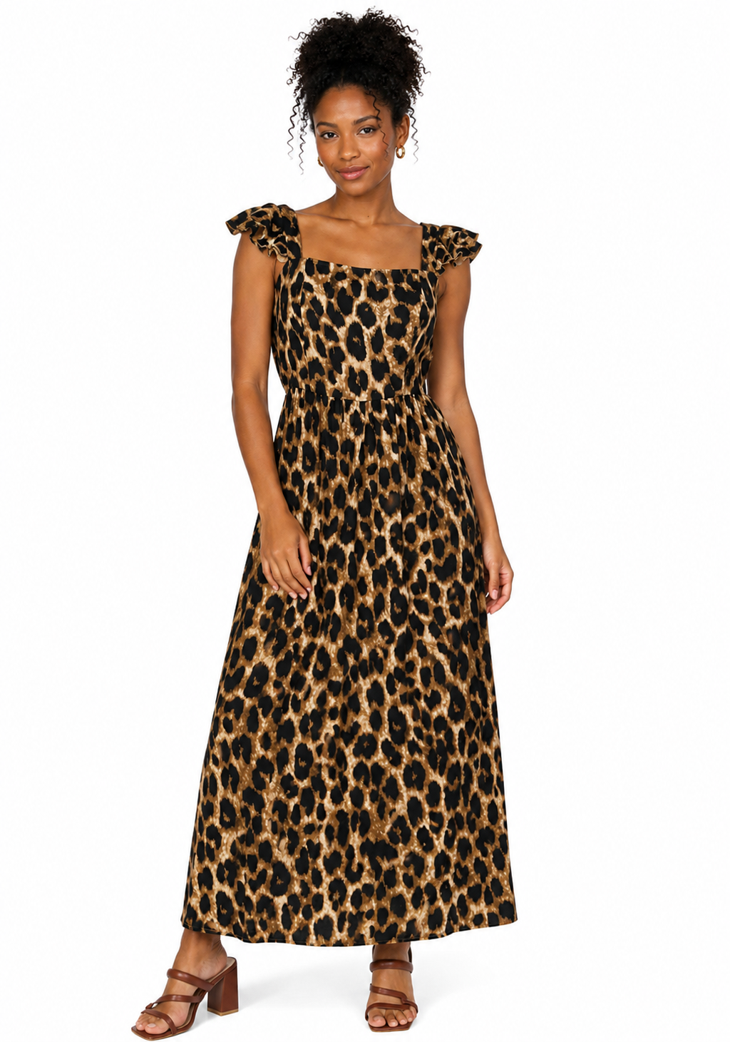 Robe Longue Léopard Dos Noué – Audace & Féminité