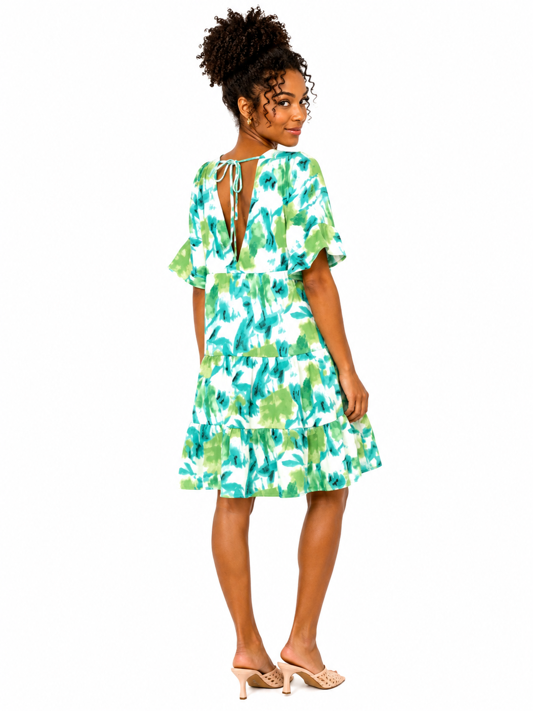 Robe Courte Imprimée – Fraîcheur & Féminité